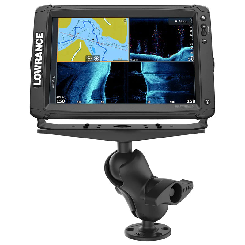 RAM Large Marine Electronics Mount D Size Short (RAM-D-111U-C) - KBM Outdoors