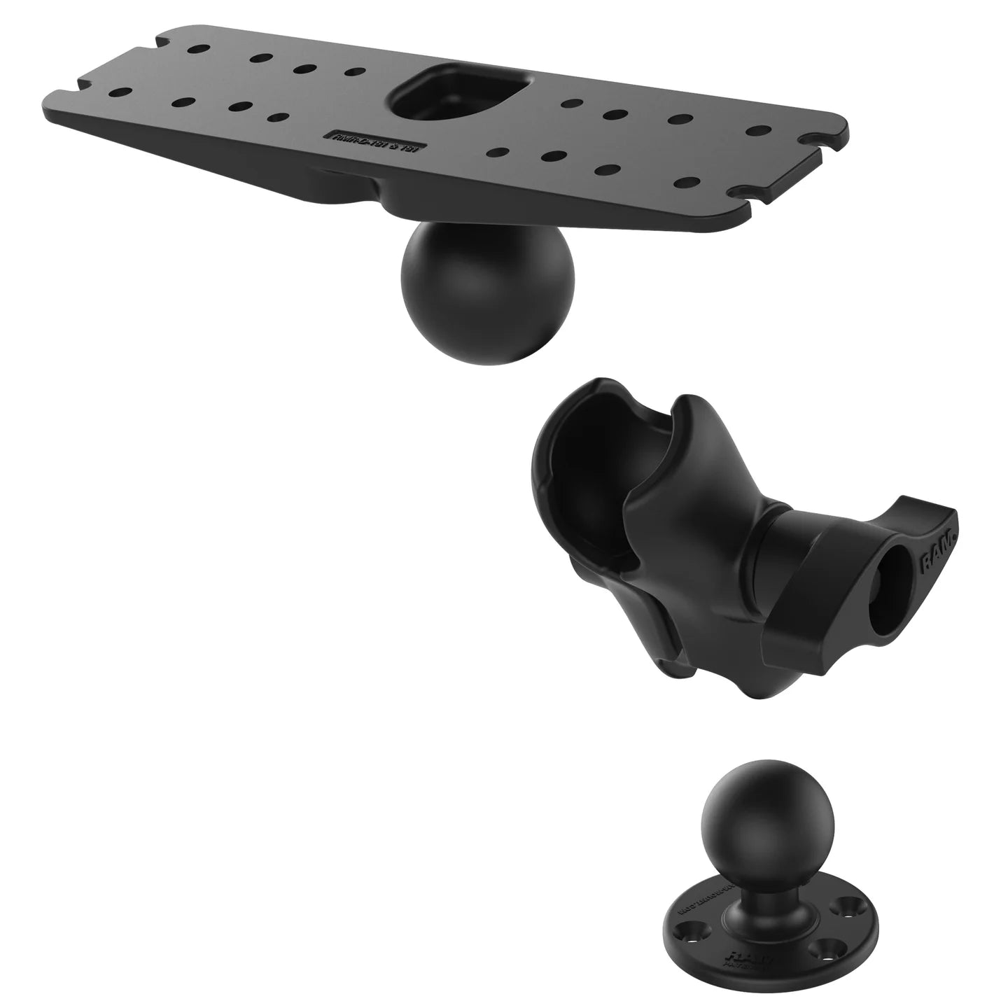 RAM Large Marine Electronics Mount D Size Short (RAM-D-111U-C) - KBM Outdoors