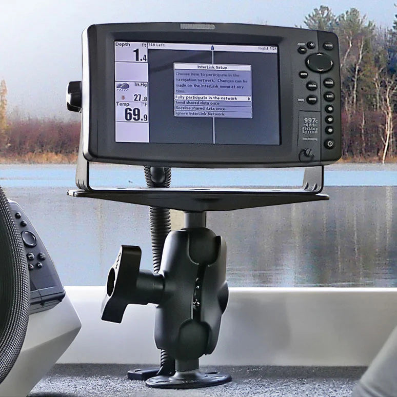 RAM Large Marine Electronics Mount D Size Short (RAM-D-111U-C) - KBM Outdoors