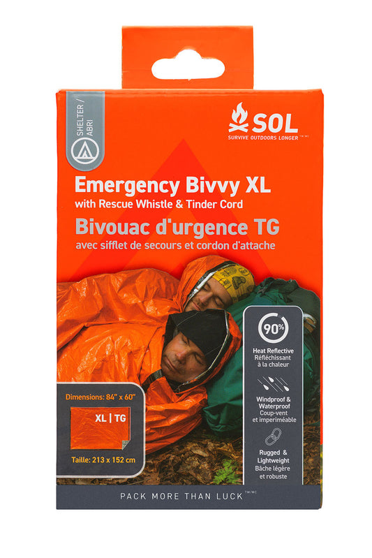 SOL Emergency Bivvy XL w/ Rescue Whistle