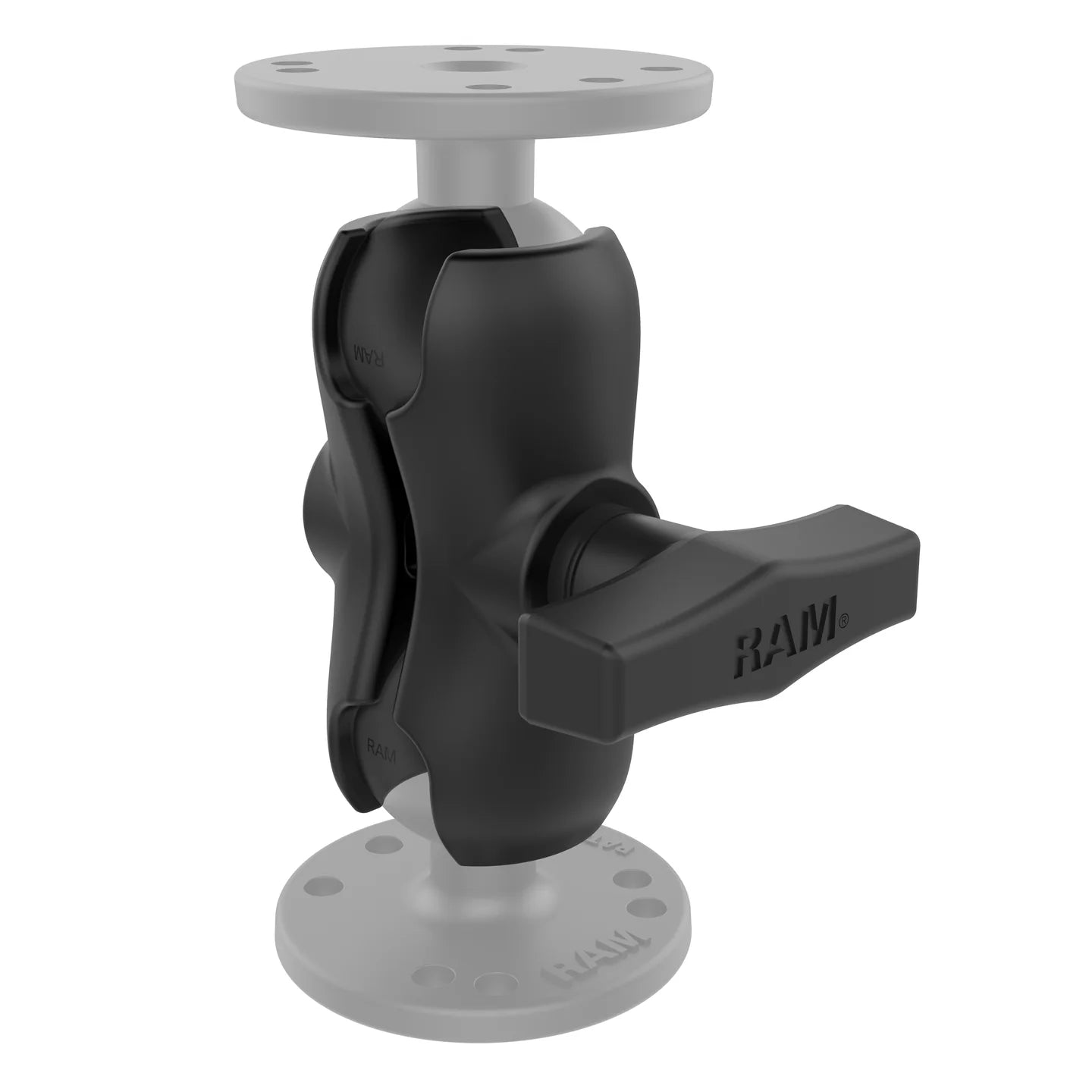 RAM Double Socket Arm - C Size Short (RAM-201U-B) - KBM Outdoors