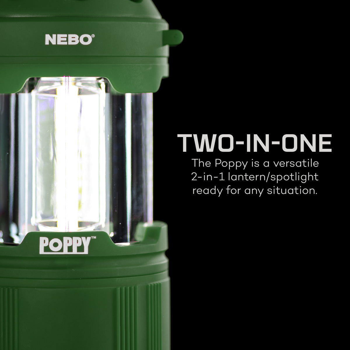 Nebo POPPY Green Lantern & Spotlight - KBM Outdoors