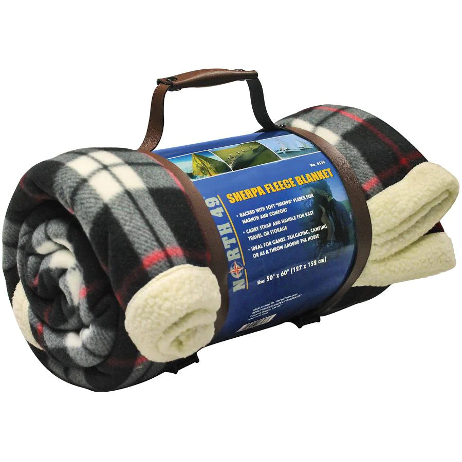 North 49 Sherpa Polar Sherpa Throw Blanket - KBM Outdoors