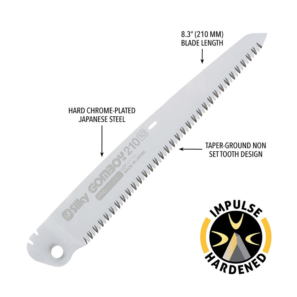 Silky Gomboy Folding Saw - Straight - Medium Teeth - Replacement Blades (122-xx)