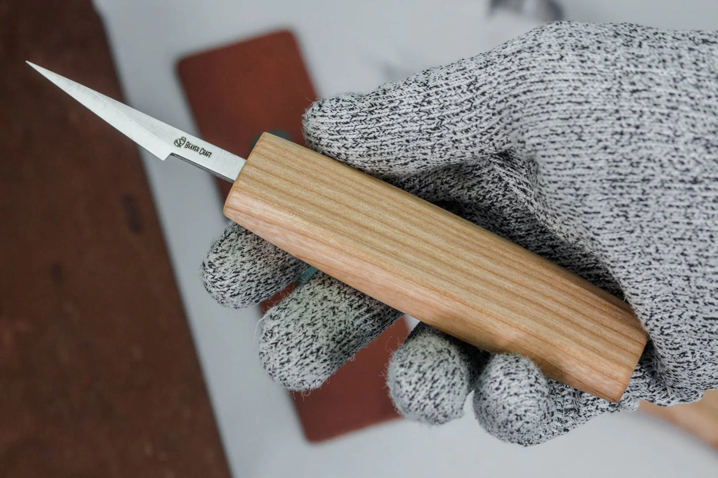 BeaverCraft Carving Knives Set of Four in a Book Case (S09)