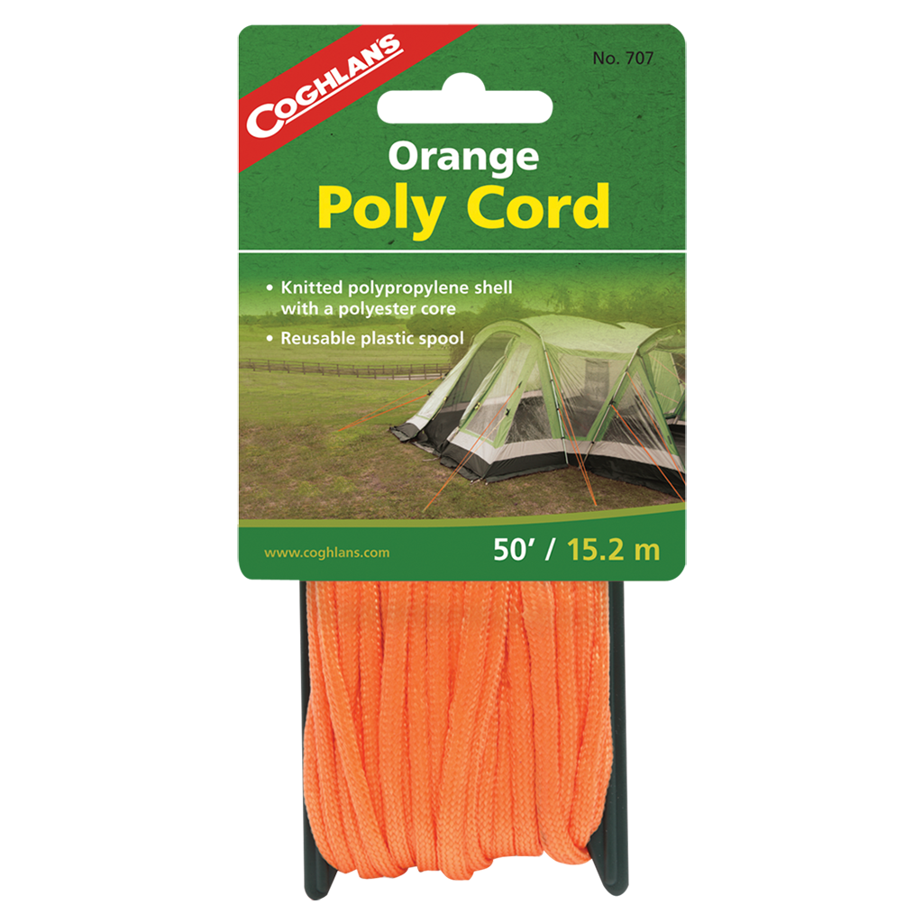 Coghlan's Poly Cord 50' Orange - KBM Outdoors