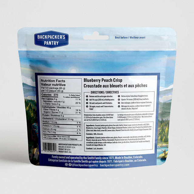 Backpackers Pantry Blueberry Peach Crisp (2 Servings) - KBM Outdoors