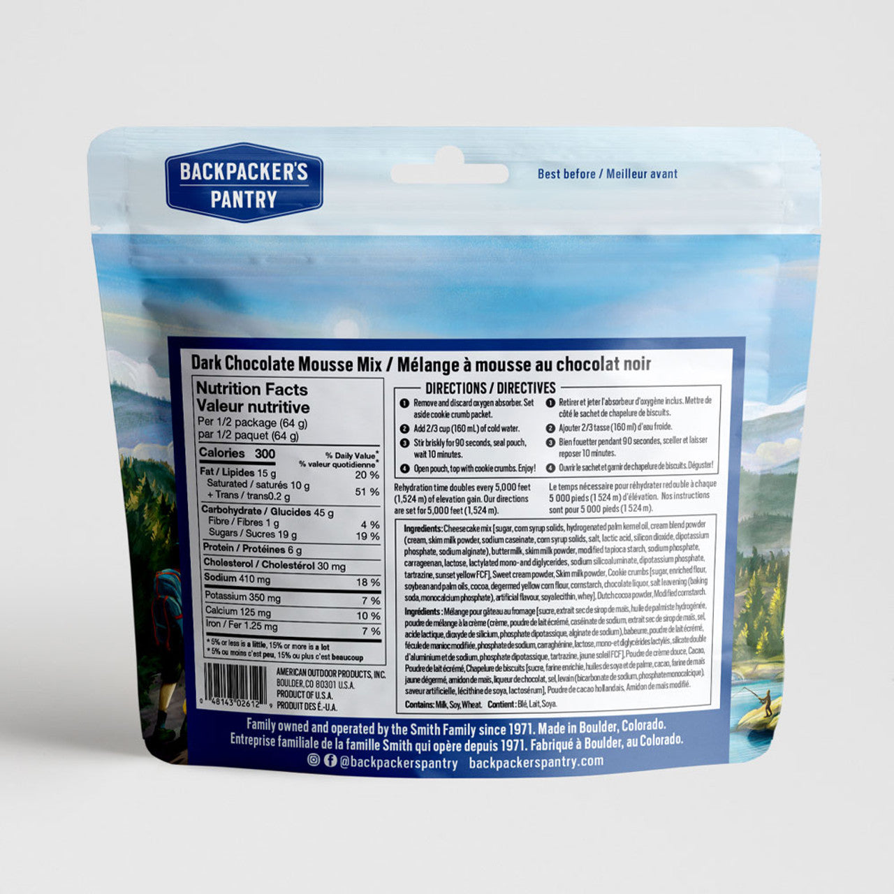 Backpackers Pantry Darck Chocolate Mousse Cheesecake Mix - KBM Outdoors