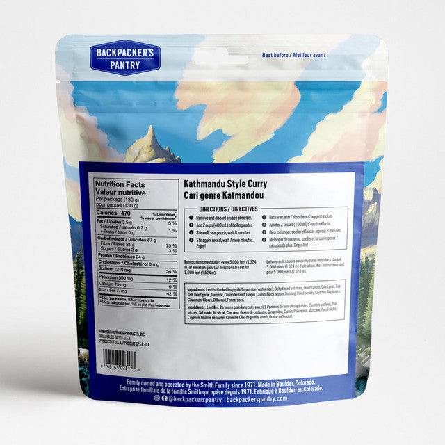 Backpackers Pantry Kathmandu Curry (Single Serve) - KBM Outdoors