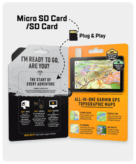 Backroad Maps GPS TOPO for Garmin Handhelds - SD Card - Ontario