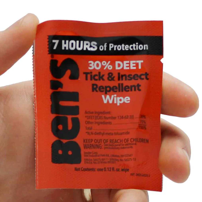 Ben's Tick & Insect Repellent 30% Deet Wipes (12 wipes)