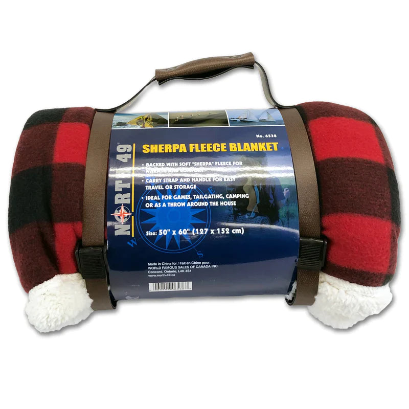 North 49 Sherpa Polar Sherpa Throw Blanket - KBM Outdoors
