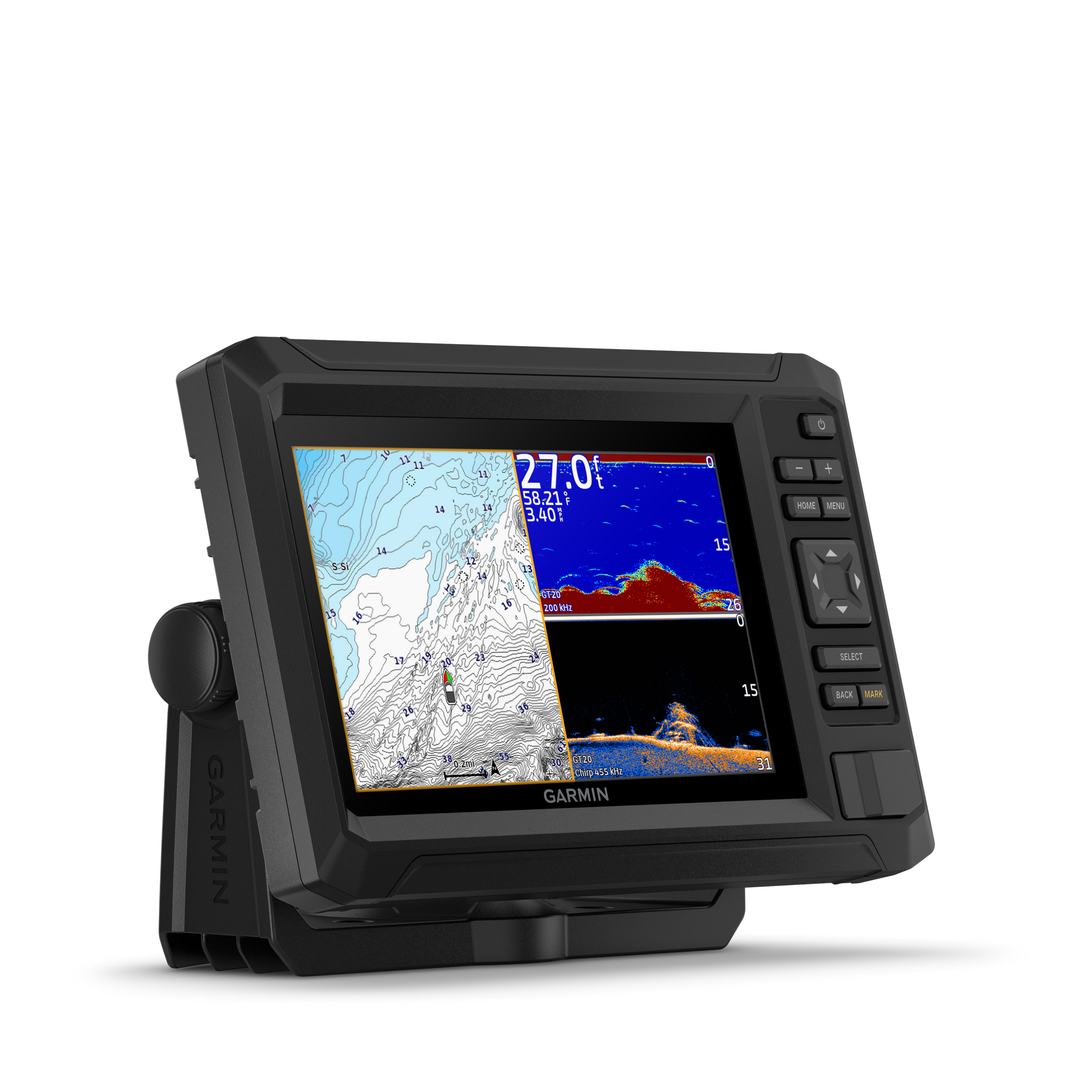 Garmin ECHOMA UHD2 75cv Chartplotter With GT20 Transducer & Navionics+ Canada & Alaska Mapping(010-02596-50) - KBM Outdoors