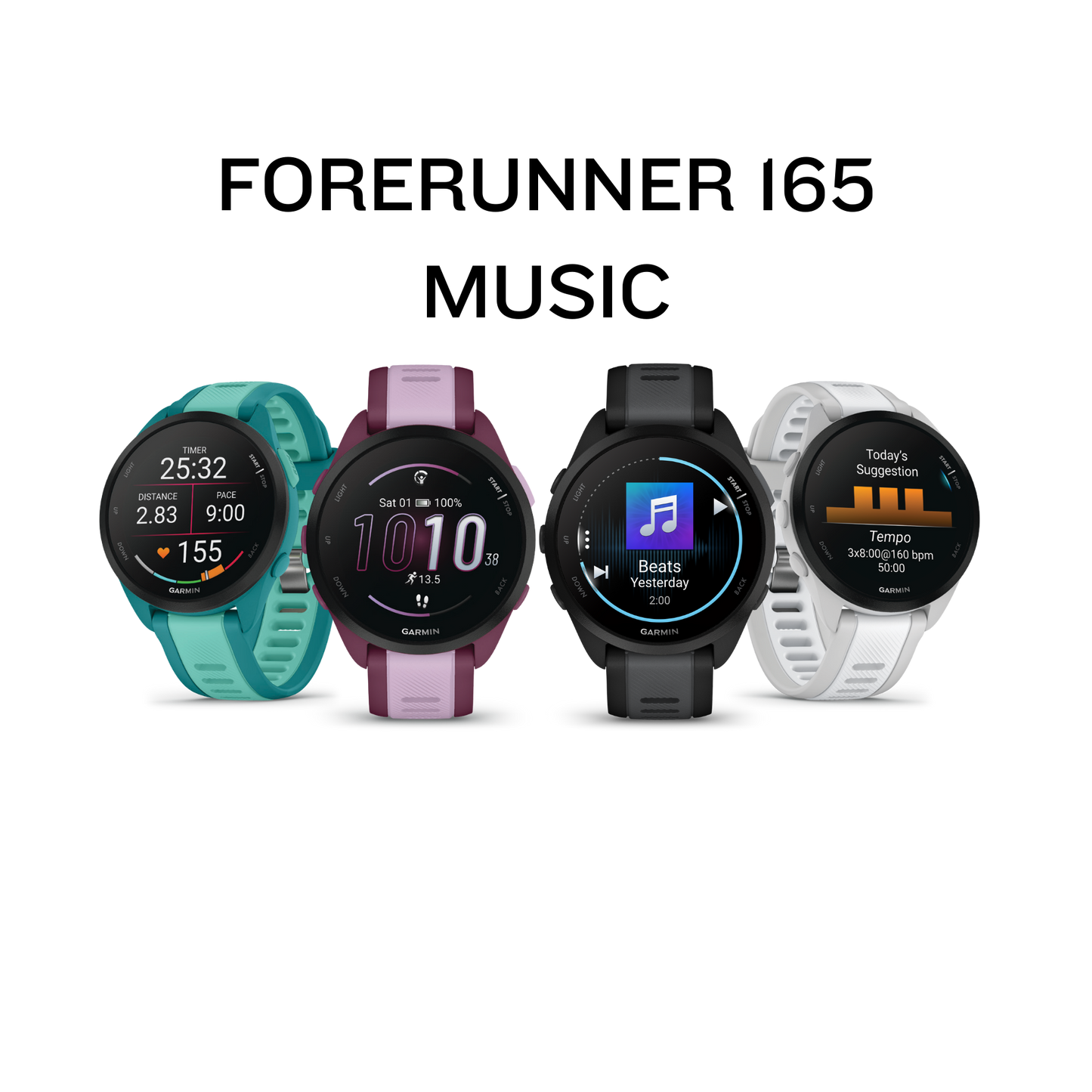 Garmin Forerunner 165 Music Smartwatch (010-02863-XX)