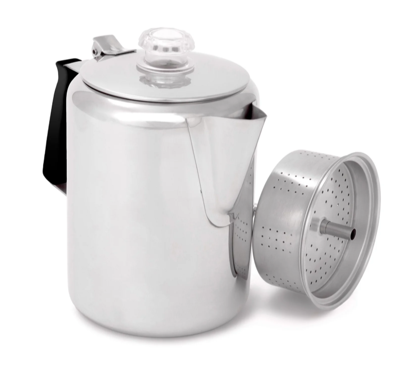 GSI Glacier Stainless Coffee Percolator with Silicone Handle