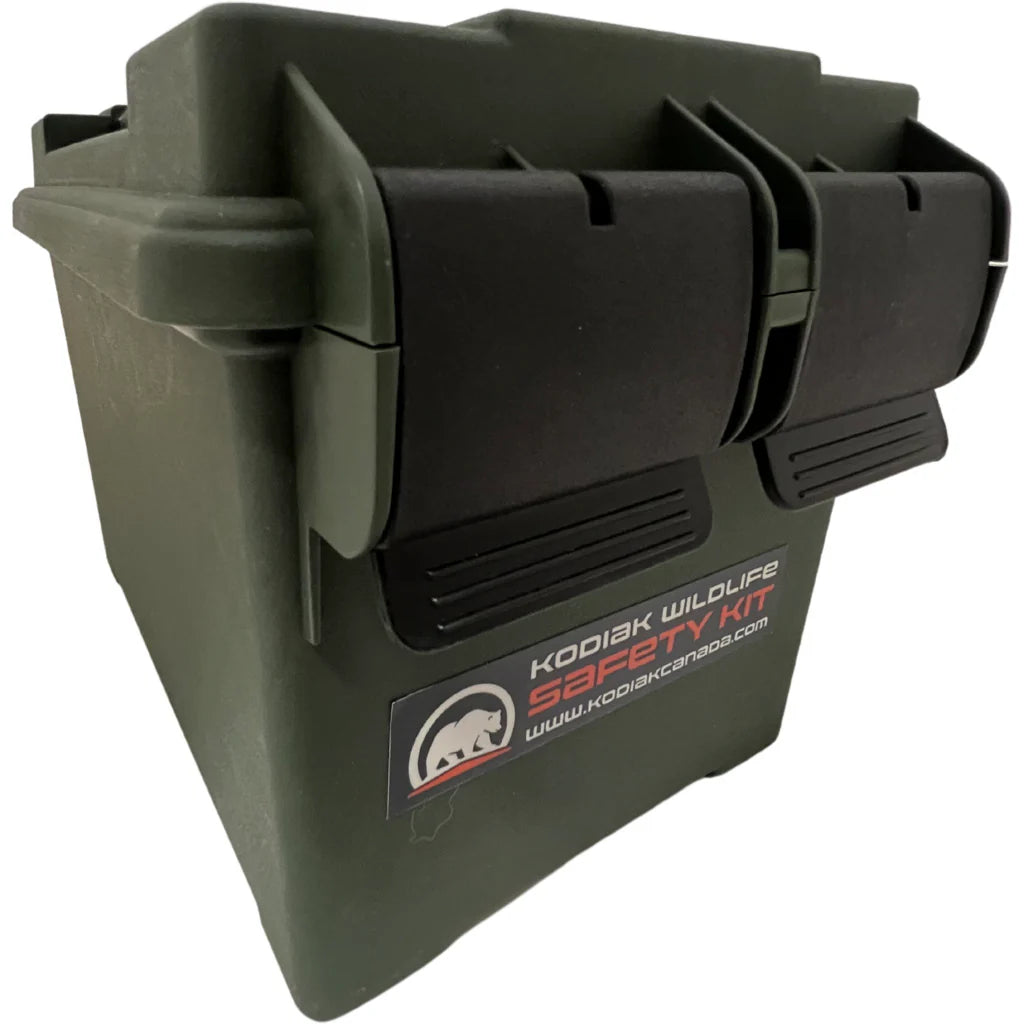 Kodiak Water Resistant Professional Hard Shell Bear Safety Kit (Bear Spray, 6 bangers, 6 flares, launcher, air horn, holster, hard waterproof case) - KBM Outdoors