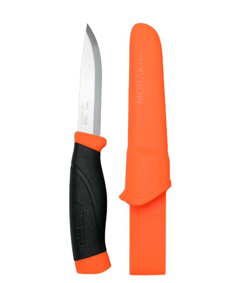Mora Knife Carbon Steel Orange With Sheath