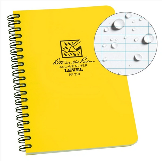 Rite in the Rain Side Spiral Notebook 4.5"x7" - Level Pattern - No. 313