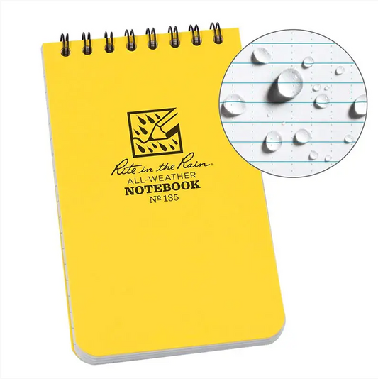 Rite in the Rain Top Spiral Notepad 3"x5" - Yellow - No. 135