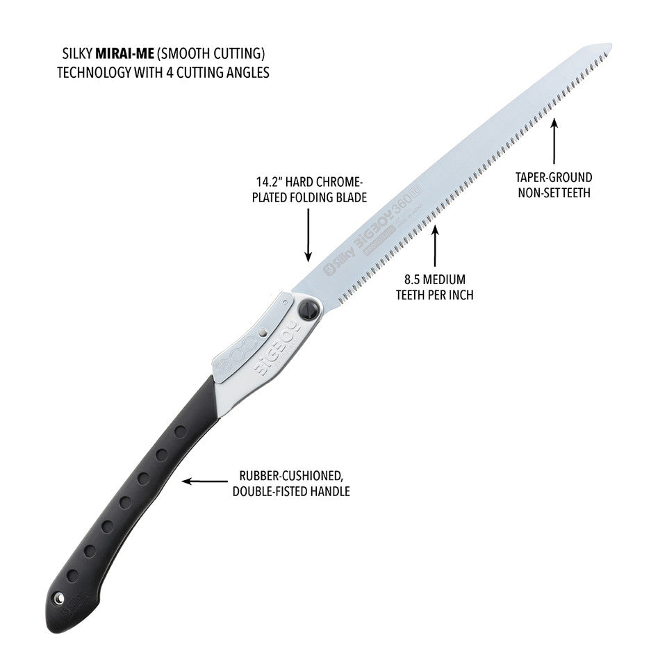 Silky Bigboy Folding Saw 360 - Straight - Medium Teeth (35x-36)