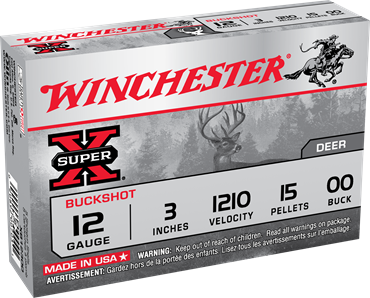 Winchester Super-X 12 Gauge 3" Buckshot Ammunition 5/box - KBM Outdoors