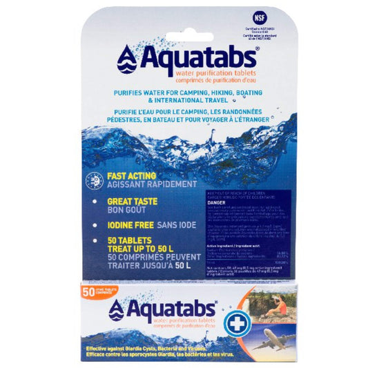 Aquatabs Water Purification Tablets, 50-pk