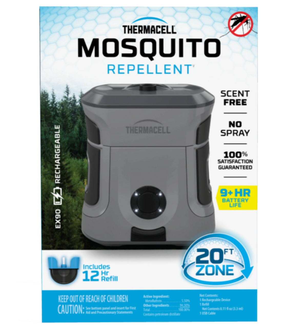 Thermacell EX90 Rechargeable Radius Mosquito Repeller