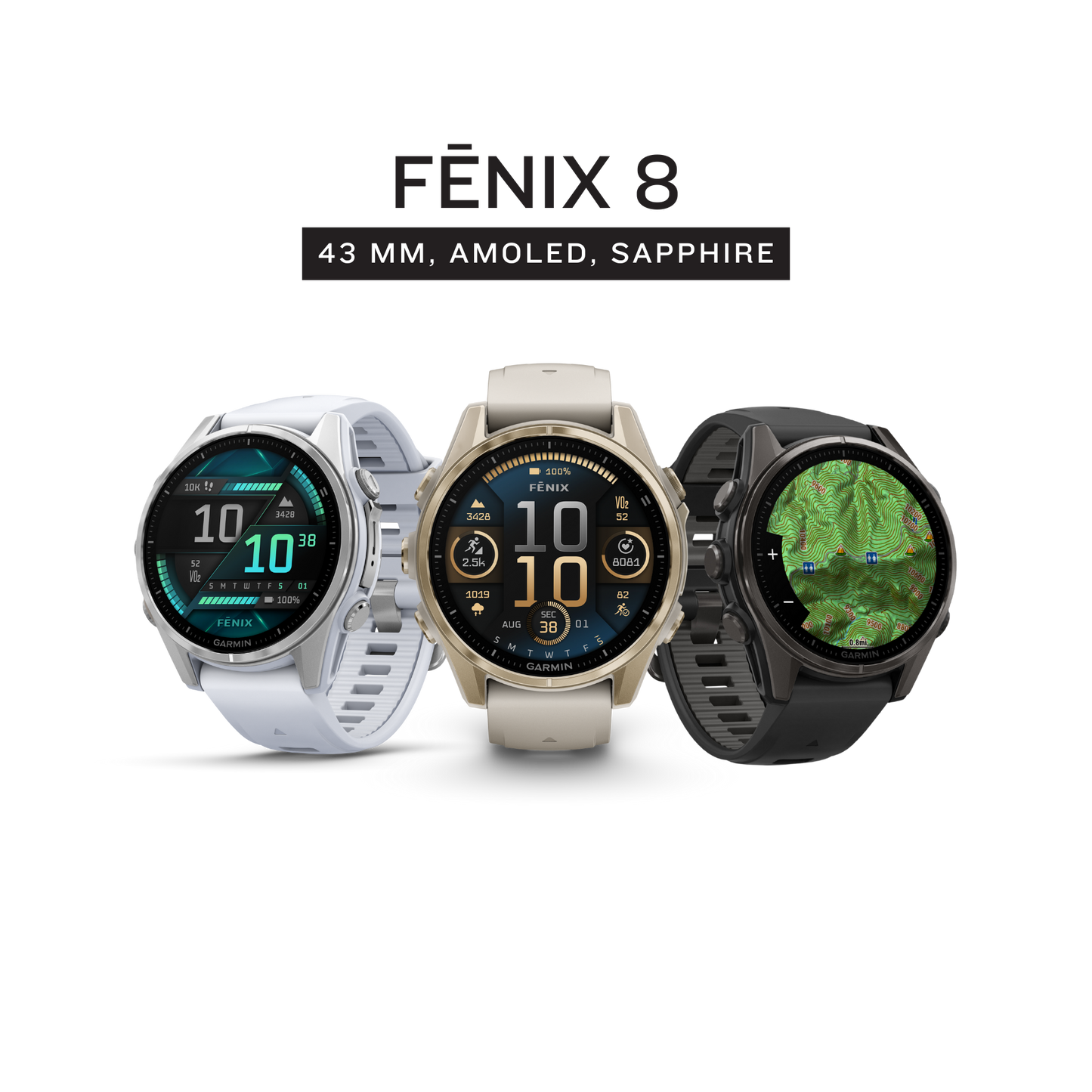 Garmin Fenix 8 - 43mm AMOLED Smartwatch (010-02903-XX)