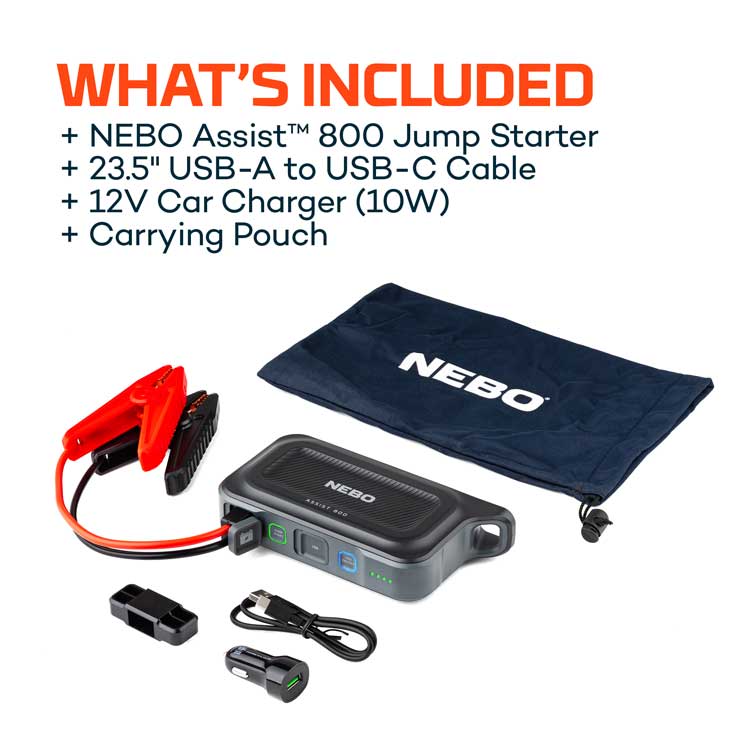 NEBO Assist 800 Jump Starter & Power Bank