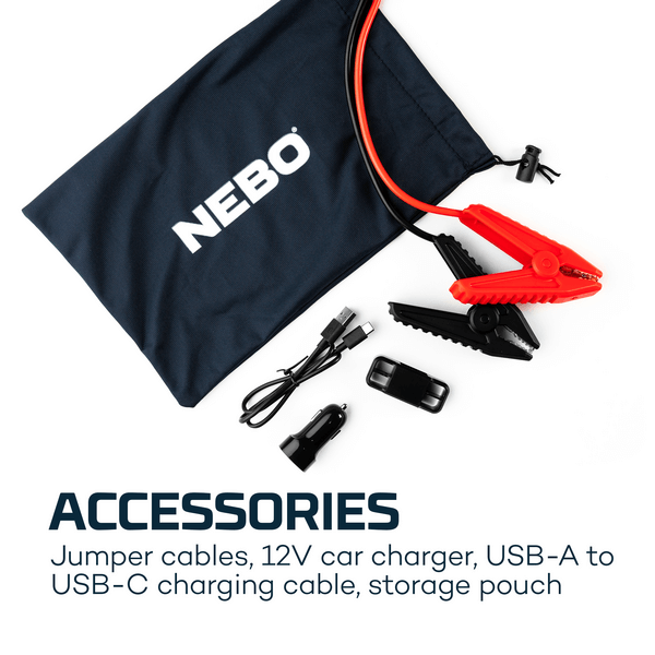 NEBO Assist Jump Starter (Jump, Power & Light) 1000Amps - KBM Outdoors