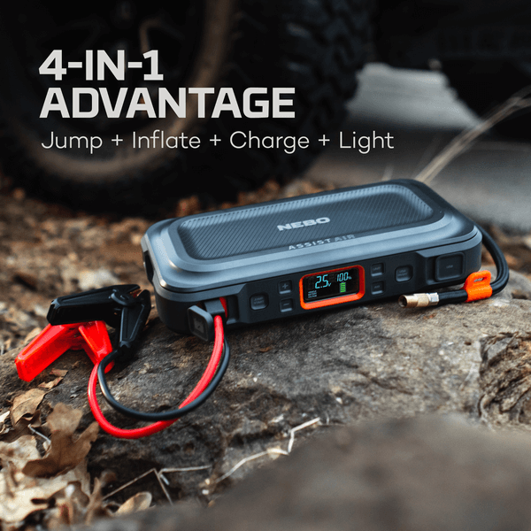 NEBO Assist Air Jump Start & Air Compressor 1500Amps - KBM Outdoors