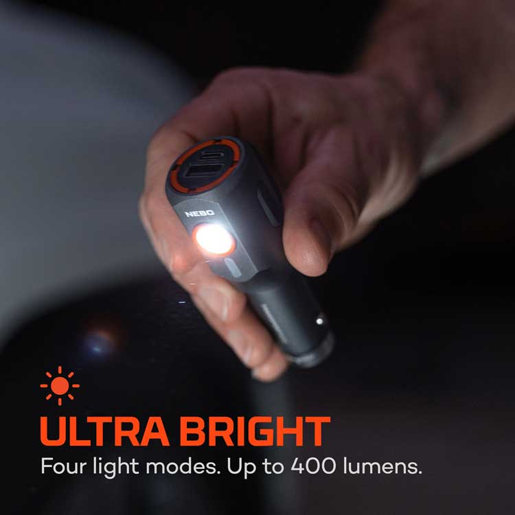 Nebo Transport 400 2-IN-1 Car Charger & Flashlight - KBM Outdoors