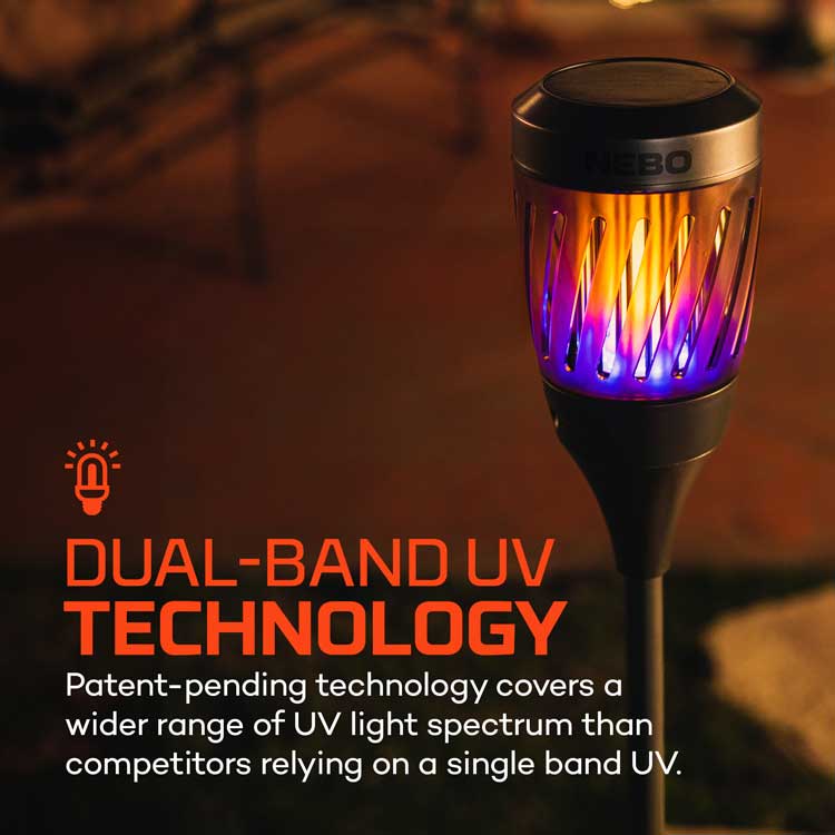 NEBO Solar Tiki Torch Zapper (Bug Protection) - KBM Outdoors