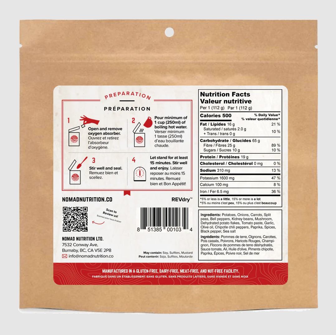 NOMAD - Hungarian Goulash Dehydrated Food Pack