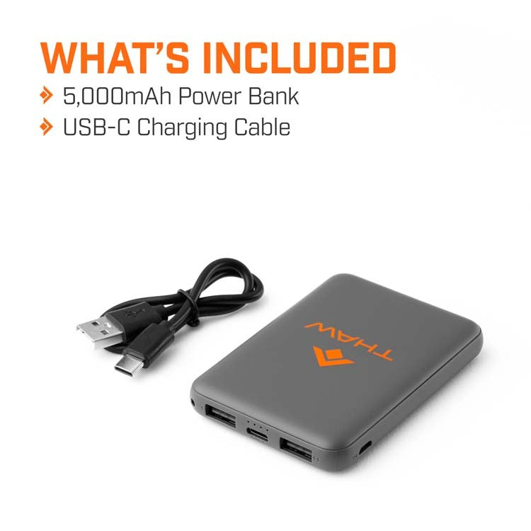 THAW Rechargeable Heated Scarf 2.0 with 5k Power Bank Included - KBM Outdoors