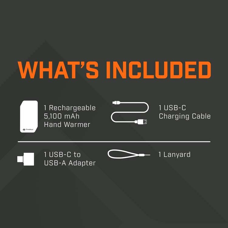 THAW Rechargeable Hand Warmer with integrated flashlight & powerbank - KBM Outdoors