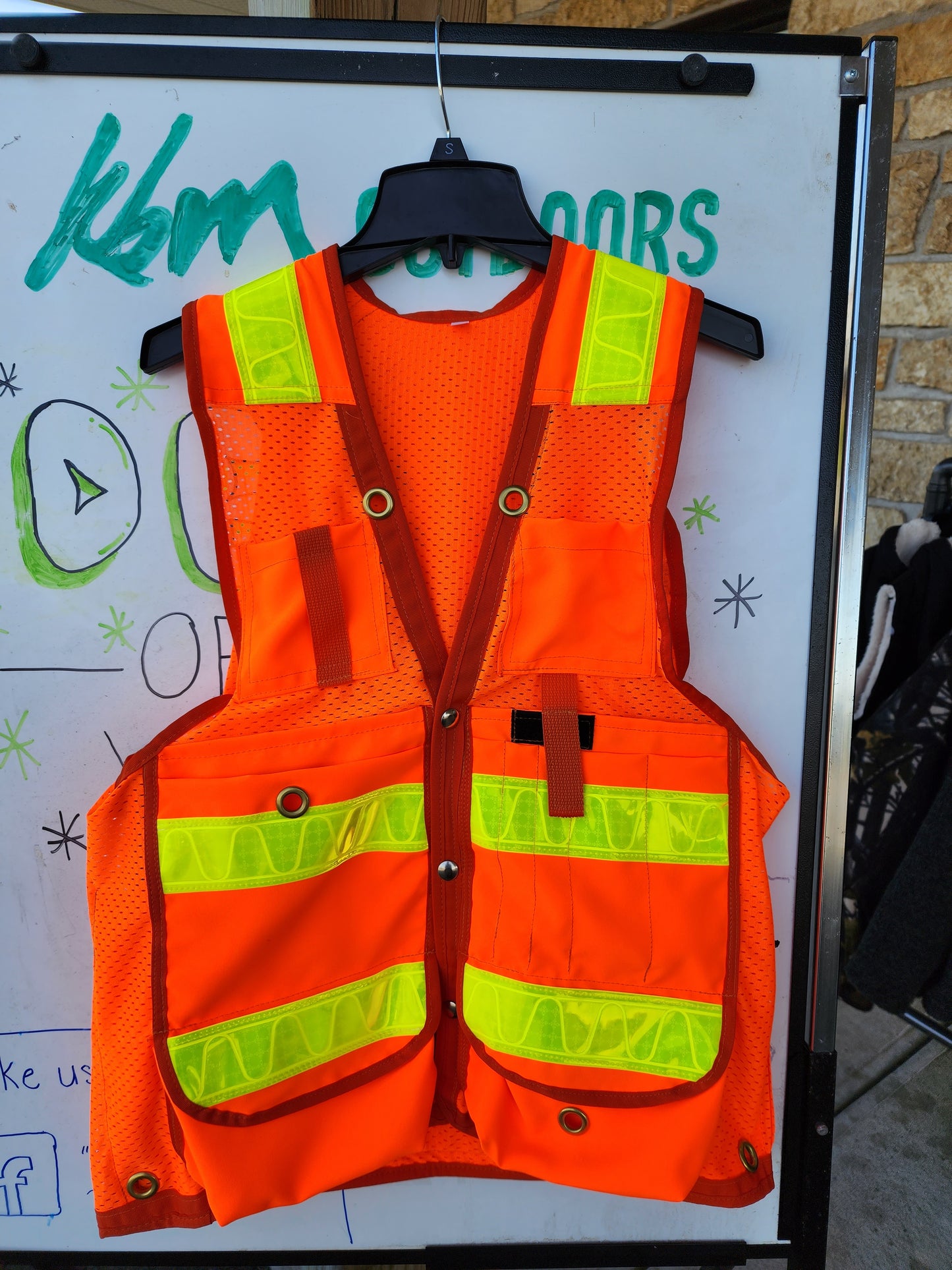 Deluxe Cruiser Vest- Mesh with Reflective Striping and Radio Pocket - KBM Outdoors