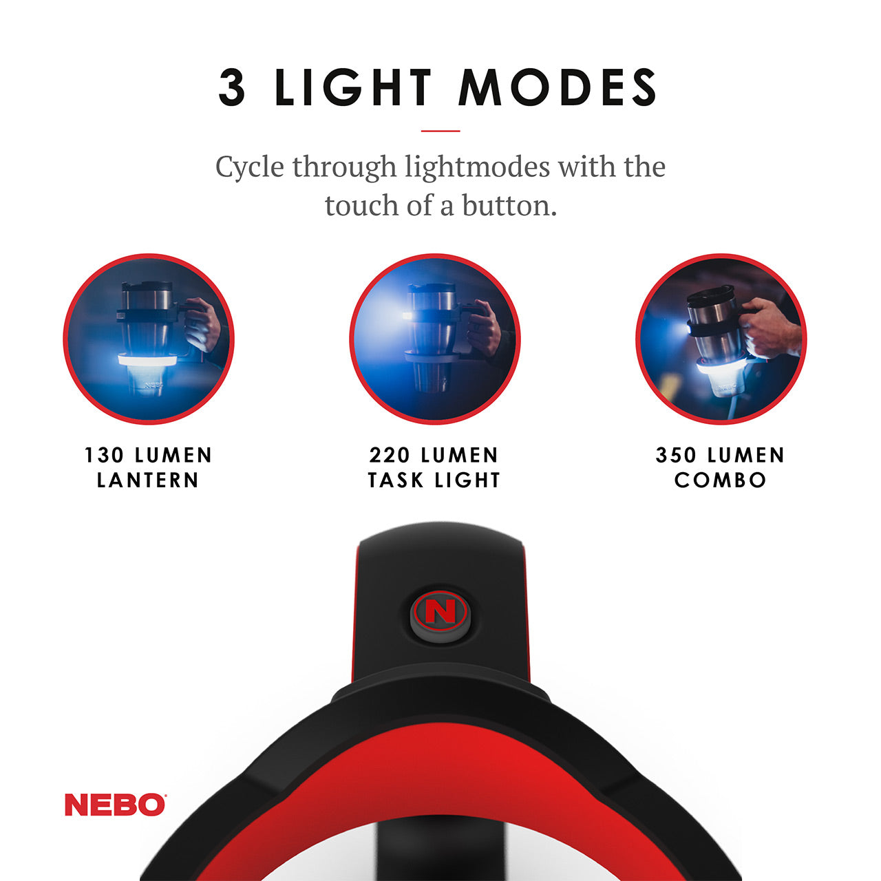 Nebo Glow - Light, Lantern & Handle for your Tumbler - KBM Outdoors