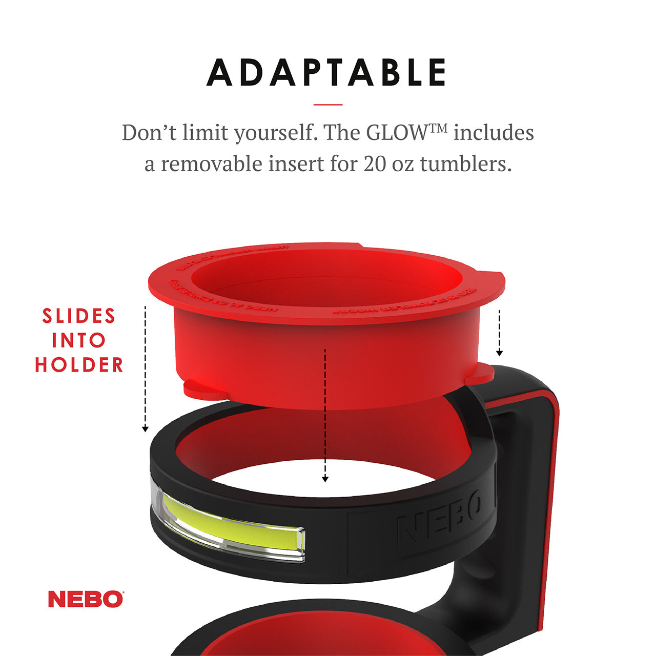Nebo Glow - Light, Lantern & Handle for your Tumbler - KBM Outdoors