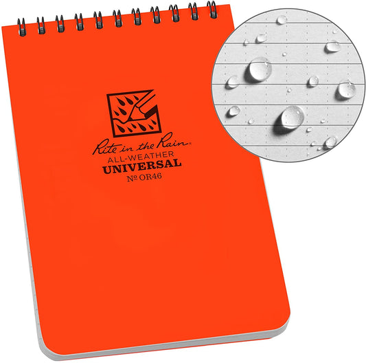 Weatherproof Top Spiral Notebook No. OR46 - KBM Outdoors