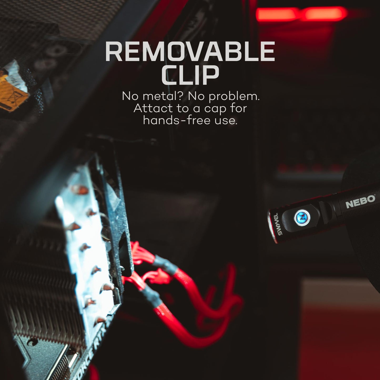 NEBO Compact 1,000 Lumen Rechargeable EDC Flashlight with a 90º Rotating Swivel Head - KBM Outdoors