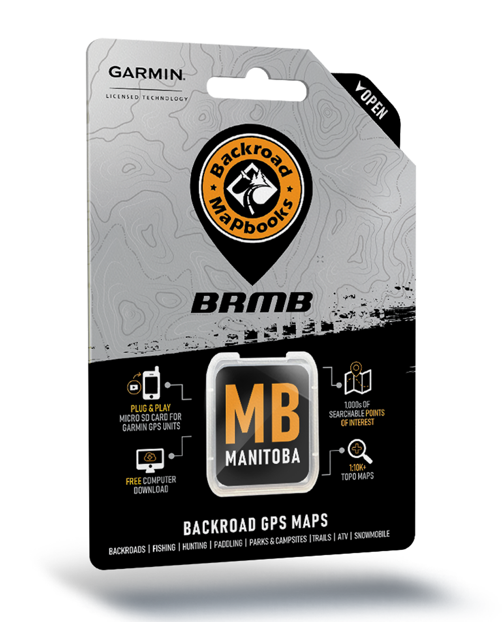 Backroad Mapbooks GPS Maps - SD Card Manitoba - KBM Outdoors