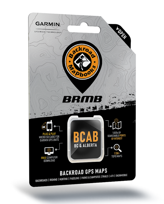 Backroad Mapbooks GPS Maps - SD Card BC & Alberta - KBM Outdoors