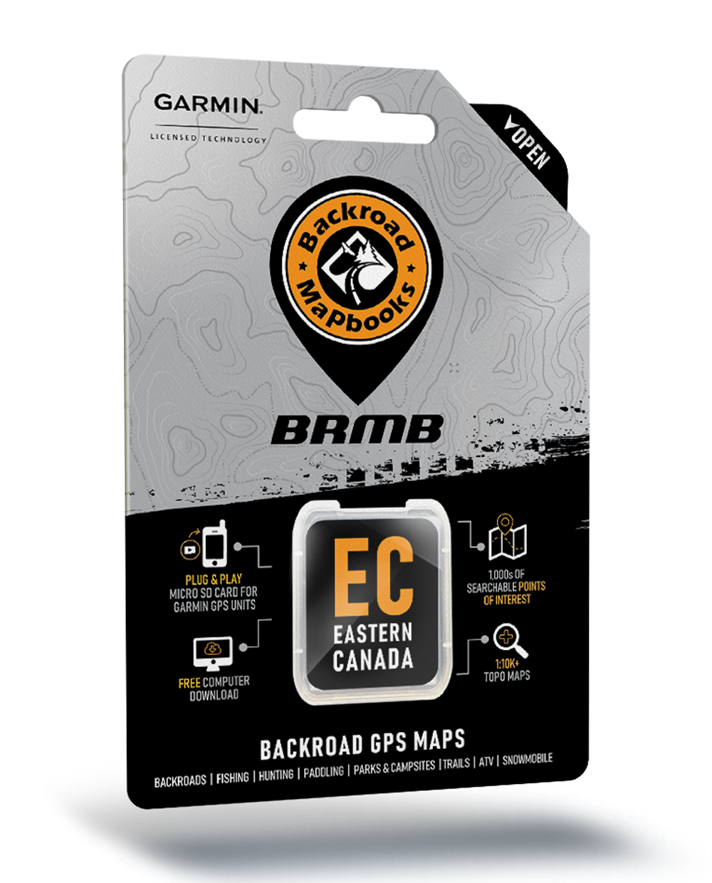 Backroad Mapbooks GPS Maps - SD Card Eastern Canada - KBM Outdoors