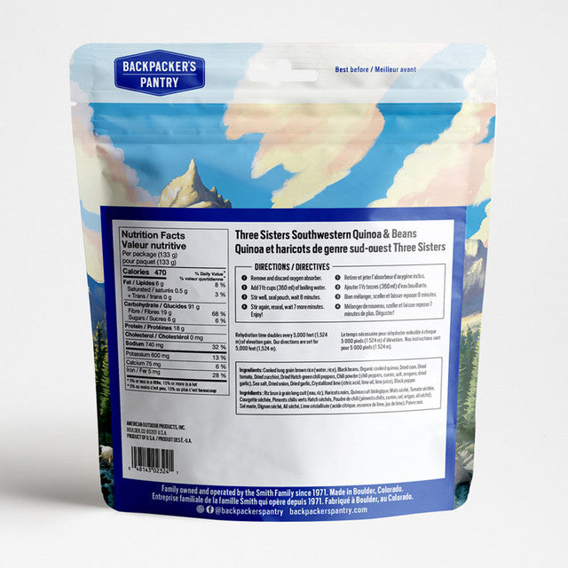 Backpackers Pantry - Three Sisters Southwestern Quinoa & Beans - KBM Outdoors