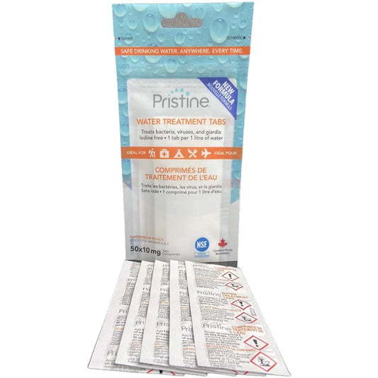 Pristine water purification tablets - KBM Outdoors