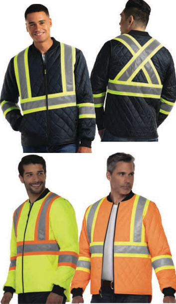 Hi Vis Patch Quilted Safety Jacket ( VARIOUS SIZES AND STYLES) - KBM Outdoors
