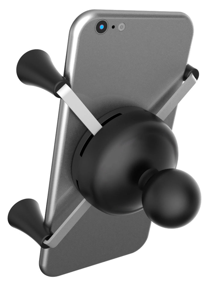 RAM Mount Universal X-Grip Mobile Phone Cradle with 1 inch B-Ball with Tether (RAM-HOL-UN7BU) - KBM Outdoors