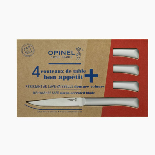 Opinel Set of 4 table knives N°125 Bon Appetit (Various Colours) - KBM Outdoors