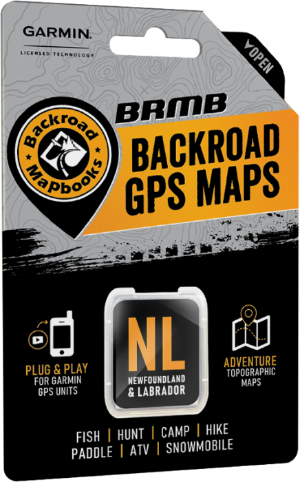 Backroad Mapbooks GPS Maps - SD Card Newfoundland & Labrador - KBM Outdoors